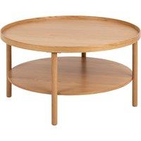 Furniture To Go Banbury Round Coffee Table in Oak 80x42cm in Brown | Size: 80x42 cm