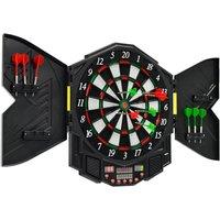 Costway Professional Electronic Dart Board Set Digital Dartboard w/Cabinet 4 LED Display in Black