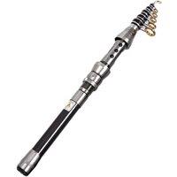 SPETLEK 2.4M Telescopic Fishing Rod Spinning Rod Carbon Fiber in Silver | Size: 0-1 m