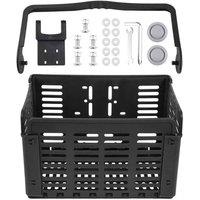 SPETLEK Bike Basket Heavy Duty Folding Front Rear Storage in Black | Size: 0-1 m