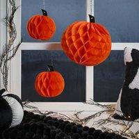 OHS Halloween Tree Decoration Set Party Hanging Dcor Paper in Orange | Size: 3 Pack