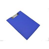 KAV Pack of 10 Fold Over PVC Document Holder Folder Clipboard in Blue | Size: A4