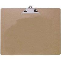 KAV Pack of 10 Low Profile with Sturdy Spring Grip & Concealed Hanging Hole Clip Hardboard in Brown | Size: A5