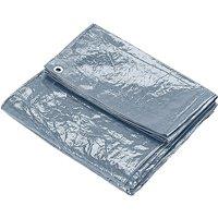 KAV Premium Waterproof Tarpaulin with Eyelets Ground Sheet Heavy Duty Tarp in Grey