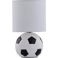 First Choice Lighting Footie - Black & White Football Bedside Lamp