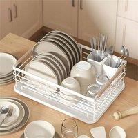 FORGEVIO White-1 Tier Dish Drainer Cutlery Dryer in White | Size: 0.6m2