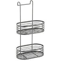 PAWNORA Grey Over Door Shower Caddy Organiser Rack Rust Free Tidy