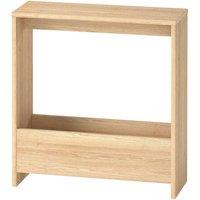 Levede Side Table Slim End Table Sofa Accent Table Magazine Storage Shelf in Natural