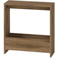 Levede Side Table Slim End Table Sofa Accent Table Magazine Storage Shelf in Brown