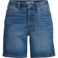 Lands' End Women's Plus Soft Denim Shorts, 7 inch in Mid Blue | Size: 20