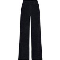 Lands' End Women's Petite Sport Knit Wide Leg Corduroy Trousers in Black | Size: Small