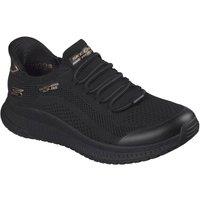 Skechers Women's BOBS Sport Squad 4 Dire Step Trainer in Black | Size: 7