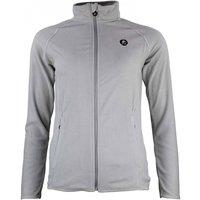 Peak Mountain Women's Full-Zip Polyester Fleece in Grey | Size: Small