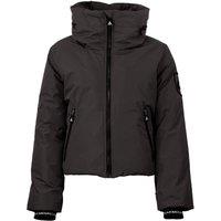 Peak Mountain Women's Zipped Jacket in Black | Size: Large