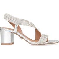 Carvela Women's 'Gala Block Jewel 60' Heels in Silver | Size: 4