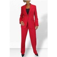 Paulo Due Women's 2 Piece Tailored Trouser Suit in Red | Size: 14