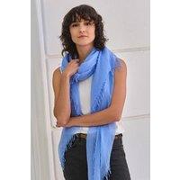Pure Collection Women's Ultra Fine Cashmere Scarf in Mid Blue