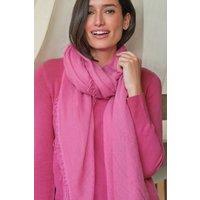 Pure Collection Women's Ultra Fine Cashmere Scarf in Bright Pink