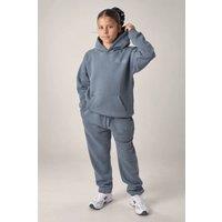 BCouture Women's Pullover Hoodie & Jogger Fleece Tracksuit Set in Duck Egg Blue | Size: 14-15 Years