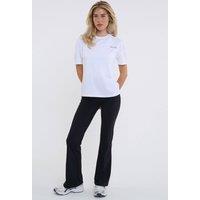 BCouture Women's Flared Leggings & T-Shirt Set in Black | Size: XL