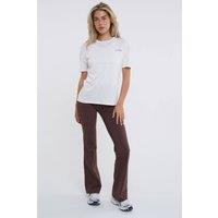 BCouture Women's Flared Leggings & T-Shirt Set in Brown | Size: Medium