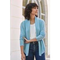 Pure Collection Women's Cashmere Short Edge To Edge Cardigan in Light Green | Size: 12