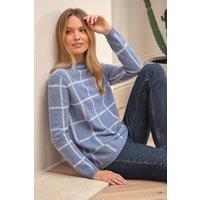Pure Collection Women's Gassato Checked Sweater | Size: 12