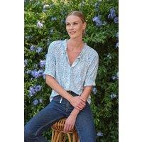Pure Collection Women's Soft Touch Jersey Shirt in Pale Blue | Size: 14