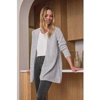 Pure Collection Women's Gassato Lightweight Cashmere Swing Cardigan in Light Grey | Size: XL