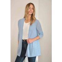 Pure Collection Women's Gassato Lightweight Cashmere Swing Cardigan in Light Blue | Size: 3XL