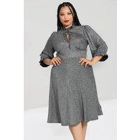 Hell Bunny Women's Haze Mid Dress Silver