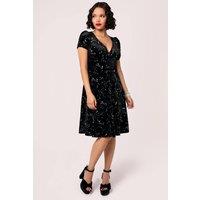 Hell Bunny Women's Cosmic Dust Black Midi Dress | Size: Medium
