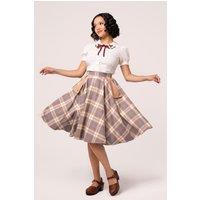 Hell Bunny Women's Joseline Vintage Glamour 50s Style Brown Skirt