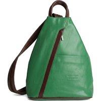 Woodland Leathers Women's Women's Italian Leather Convertible Backpack in Green