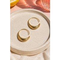 Otis Jaxon London Women's Small Chunky Gold Tapered Open Hoops