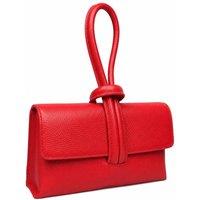 Woodland Leathers Women's Women's Italian Leather Convertible Clutch Bag in Red