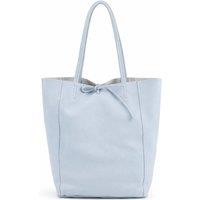Woodland Leathers Women's Women's Italian Leather Large Tote Bag in Light Blue