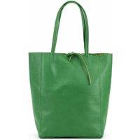 Woodland Leathers Women's Women's Italian Leather Large Tote Bag in Green