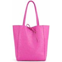 Woodland Leathers Women's Women's Italian Leather Large Tote Bag in Fuchsia