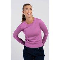 Kettlewell Women's Minna Long Sleeve Crew Neck Sweater in Fuchsia | Size: 8