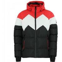 Peak Mountain Men's 'S Chevron Ski Puffer in Red | Size: 2XL