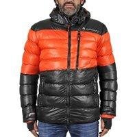 Peak Mountain Men's 'S Captin Hooded Puffer in Black | Size: XL