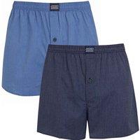 Jockey Men's 2 Pack Woven Boxers in Blue | Size: Large