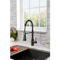 H&O Direct Swivel Pulldown Commercial Kitchen Faucet in Black
