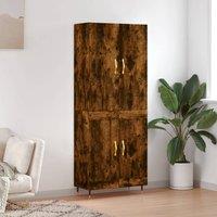 Berkfield Home Highboard Smoked Oak 69.5x34x180 cm Engineered Wood in Brown