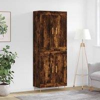 Berkfield Home Highboard Smoked Oak 69.5x34x180 cm Engineered Wood in Brown