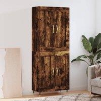 Berkfield Home Highboard Smoked Oak 69.5x34x180 cm Engineered Wood in Brown