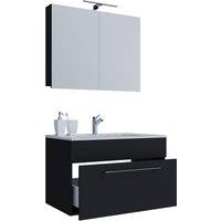 VCM 3 pcs. washroom washbasin Badinos SC in Black
