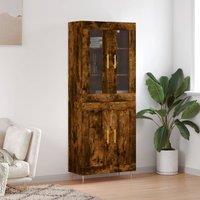 Berkfield Home Highboard Smoked Oak 69.5x34x180 cm Engineered Wood in Brown