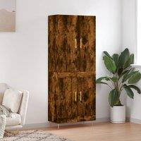 Berkfield Home Highboard Smoked Oak 69.5x34x180 cm Engineered Wood in Brown